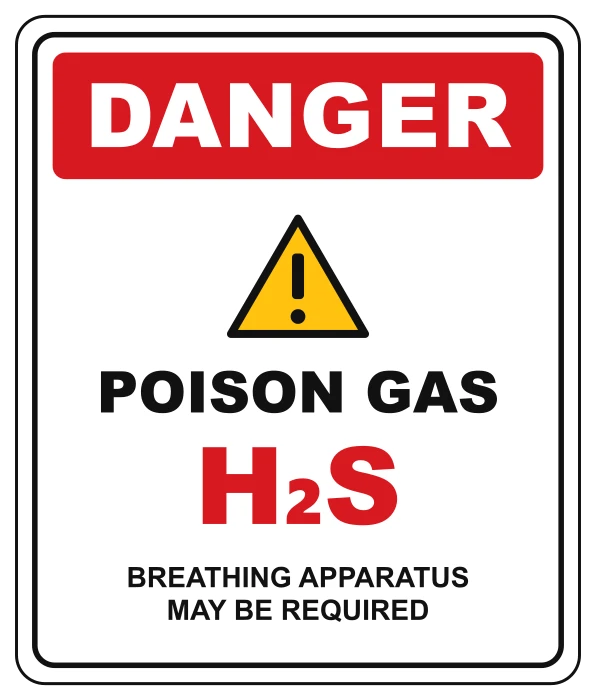 Sample layout: H2S danger sign