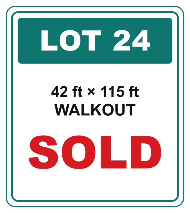 Sample layout: Lot sign