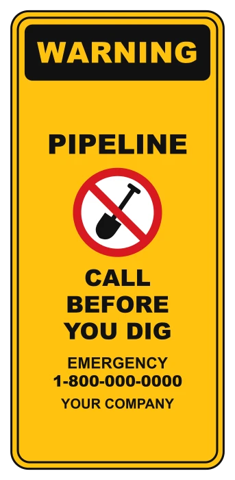Sample layout: Pipeline marker